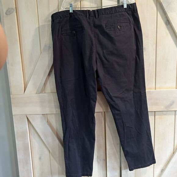 Perk Mens Pants 42x30 Blue Flat Front Basic Work Office Career Professional - Picture 3 of 10